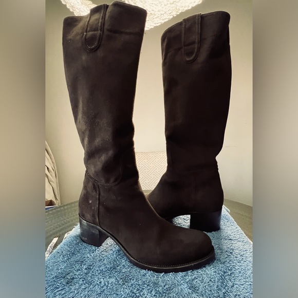 LE PEPE / THE CANOSCIO FOND BROWN SUEDE HARNESS RIDING BOOTS the spurs are rem. - Picture 13 of 15